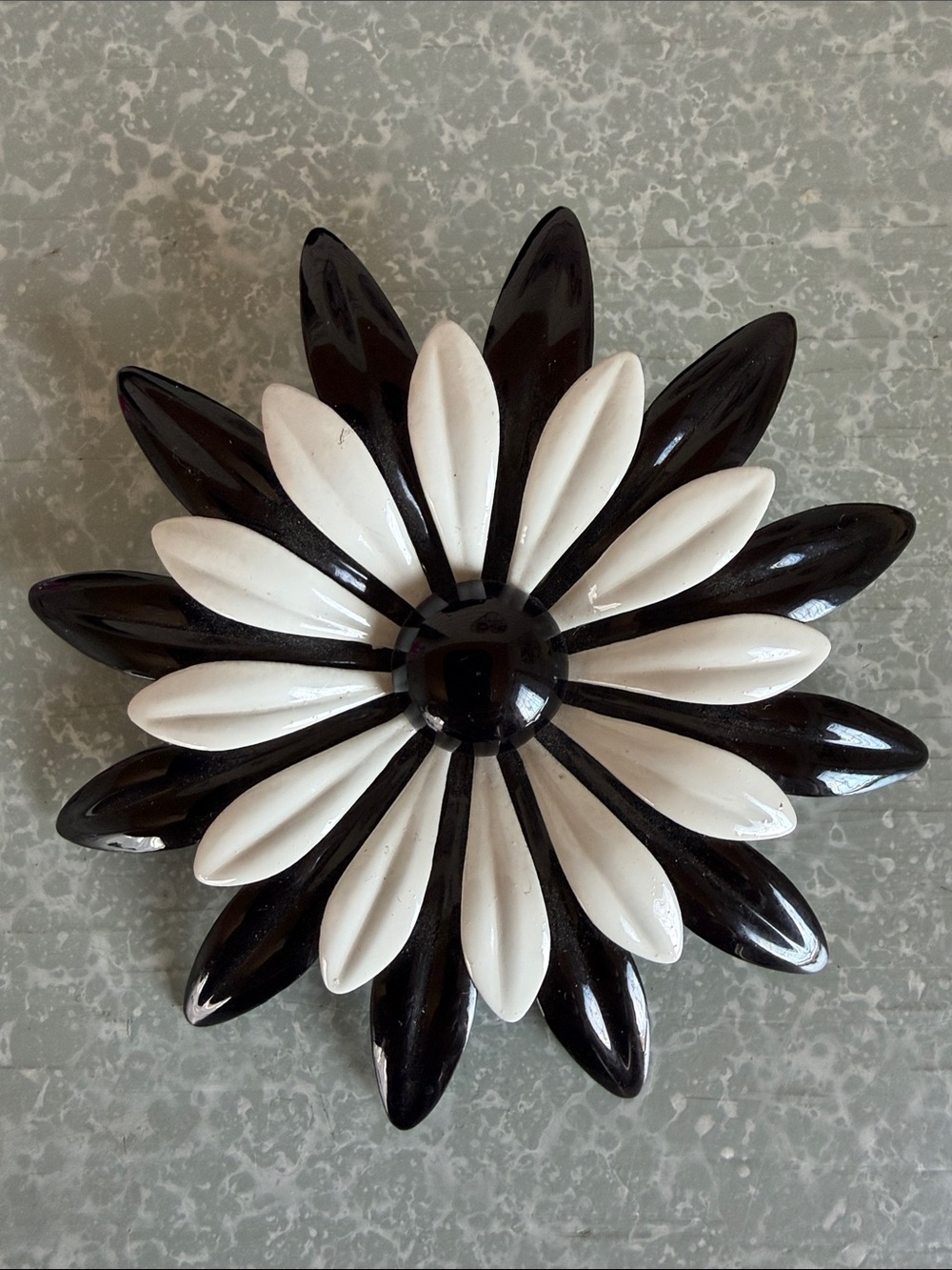 Vintage enamel flower brooch